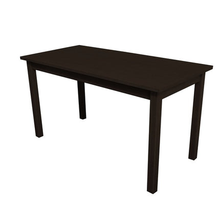60" Dark Brown Solid Wood Dining Table