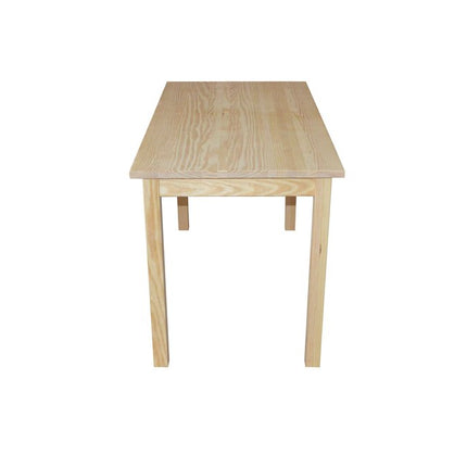 60" Natural Solid Wood Dining Table
