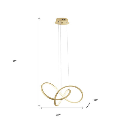 Gold Metal LED Dimmable Smart Enabled Chandelier