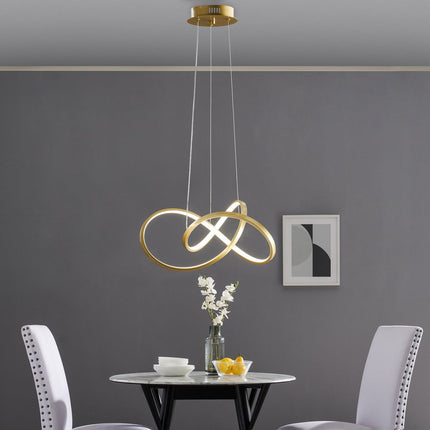 Gold Metal LED Dimmable Smart Enabled Chandelier