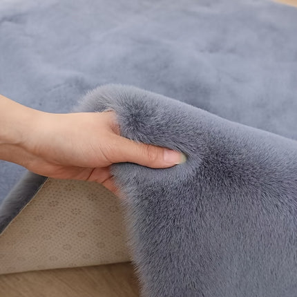 1pc Luxury Plush Soft Mat - Ultra-Realistic Rabbit Fur-like Texture,