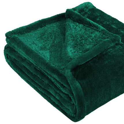 Queen Jungle Green Fleece Knitted Plush Blanket