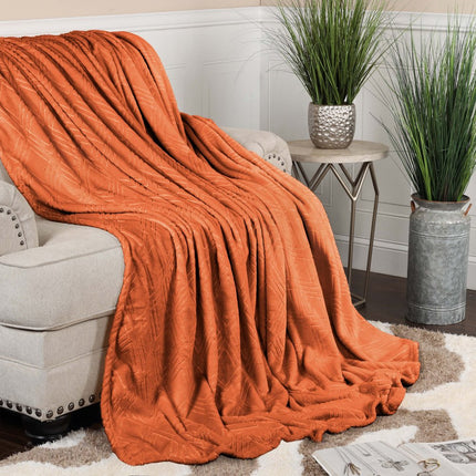 King Rust Flannel Knitted Plush Blanket
