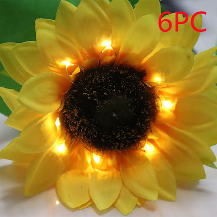 LED Solar Sunflower Floor Lamp Garden Decoration