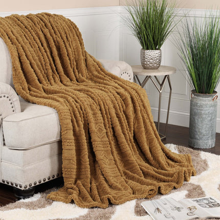 King Camel Fleece Knitted Plush Blanket