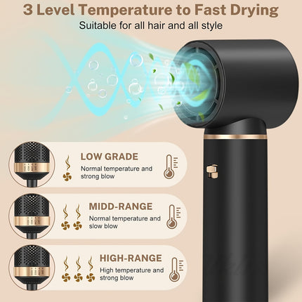 Professional 5-in-1 Hair Styler Hot Brush - All-in-One Straightener, Curling Wand
