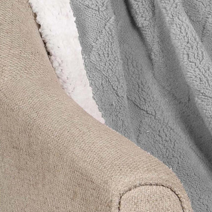 Twin Platinum Fleece Knitted Plush Blanket