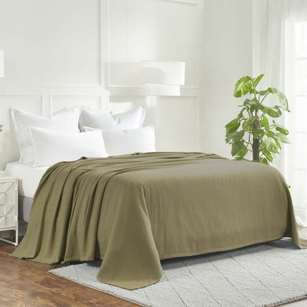 King Sage Cotton Woven Chevron Blanket