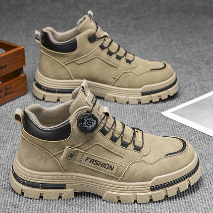 Urban Street Fashion Rotating Buckle Design Outdoor Casual Sneakers, Comfortable Thick