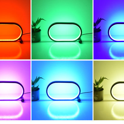 Usb Plug-In Lamp Oval Acrylic Lamp Touch Control Dimmable Modern Simple Creative Night Lamp Bedside Reading Lamp Desk Table Led