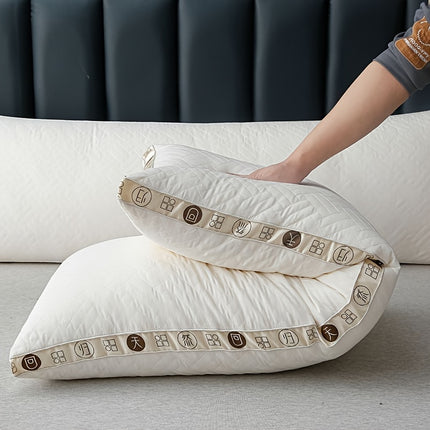 1pc Ultra-Soft Microfiber Couple'S Body Pillow - Medium Softness, Quilted Polyester,