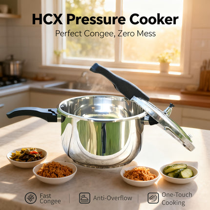 26cm/10-inch Heavy-Duty Pressure Cooker - Stainless Steel Construction, 50% Faster Cooking