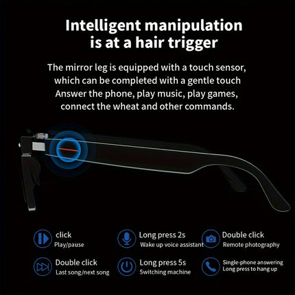 Wireless 5.3 Smart Glasses Headphones, Outdoor Sports Music
