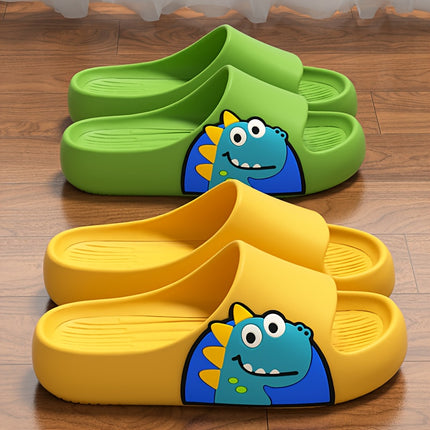 4 pcs Soft And Comfortable Cartoon Character Slippers for Kids Thick-Soled Casual Skate Shoes,