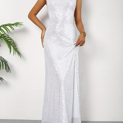 Wine Red Evening Gown with a Slim-Fit Design And a Strap Tie Belt (XT101X)