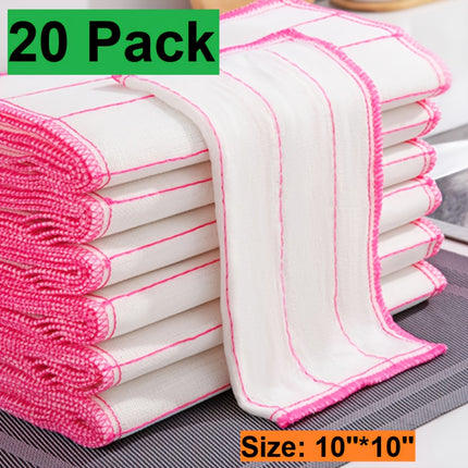 10 Pack Microfiber Cleaning Cloths & Reusable Kitchen Towels
