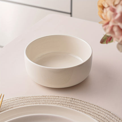 White Porcelain Dinnerware Set with 12pcs, Including Plates And Bowls,