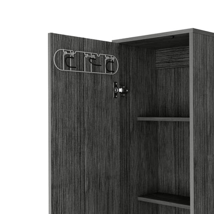 71" Gray Wood Accent Cabinet With Single Door