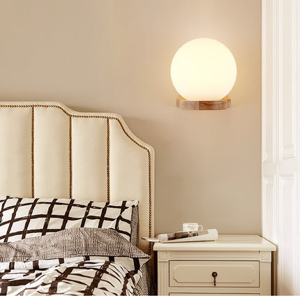 Modern creative household solid wood lamp