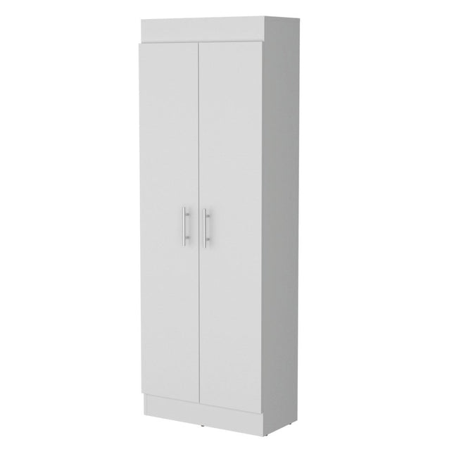 67" White Wood Pantry Or Storage Closet