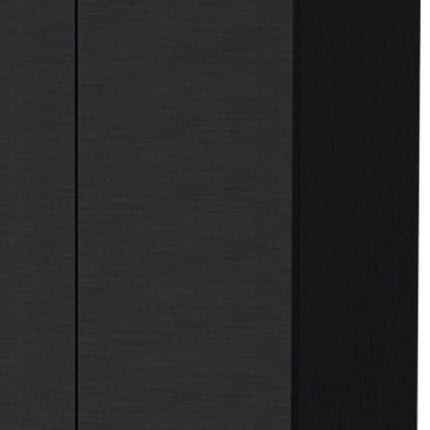 67" Black Wood Pantry Or Storage Closet