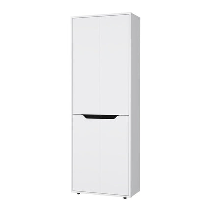 67" Black And White Wood Pantry Or Storage Closet