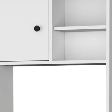 67" Black And White Wood Pantry Or Storage Closet