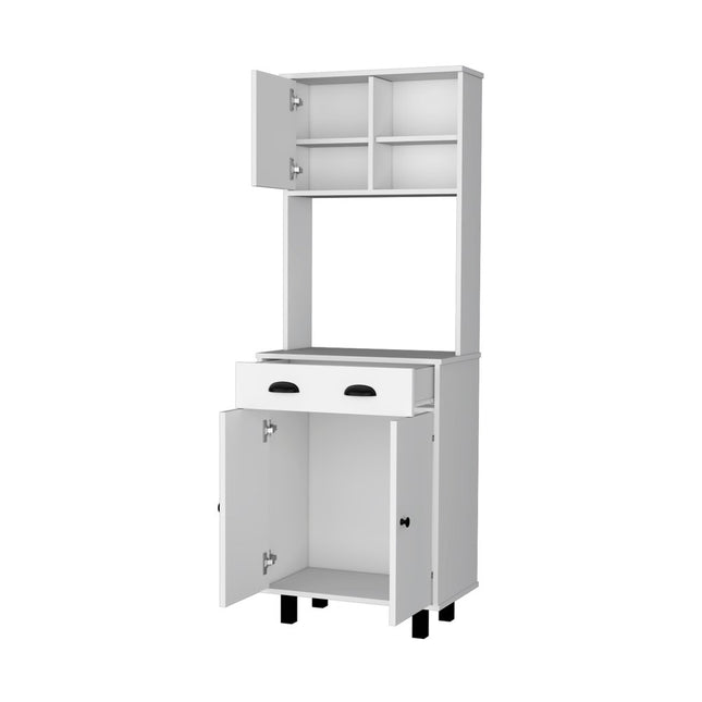 67" White Wood Pantry Or Storage Closet