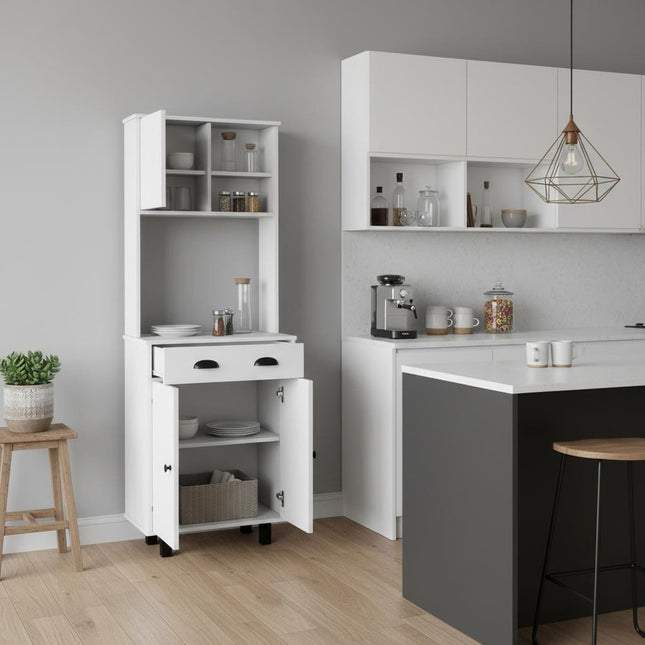 67" White Wood Pantry Or Storage Closet