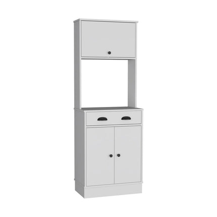 66" White Wood Pantry Or Storage Closet
