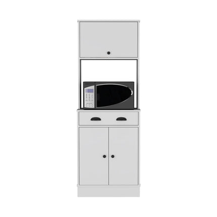 66" White Wood Pantry Or Storage Closet