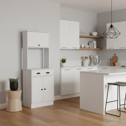 66" White Wood Pantry Or Storage Closet