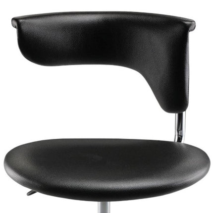 Black and Silver Adjustable Height Swivel Rolling Conference Office Chair