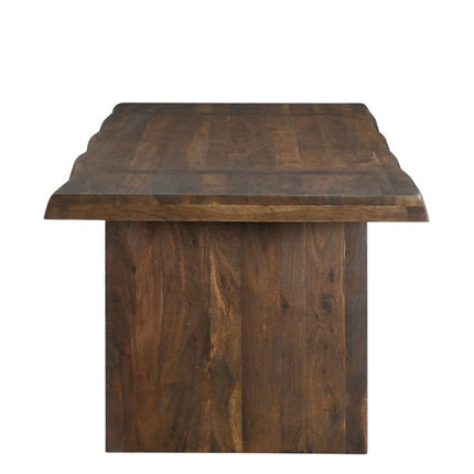 86" Dark Brown Wood Live Edge Dining Table