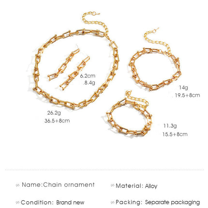 Small Design Simple U-shaped Horseshoe Buckle Stitching Bracelet