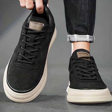 Men'S Low-Top Sneakers - / Brown Lace-Up Shoes, Minimalist Everyday & Formal Shoes for Gym