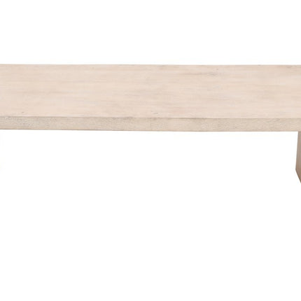 Three Piece Natural Solid Wood Distressed Sled Coffee And End Tables Set