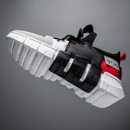 Leather panel casual sneakers