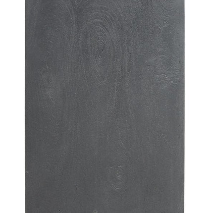 86" Dark Gray Carved Floral Distressed Solid Wood Enclosed Storage TV Stand