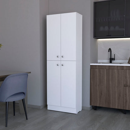 12" White Wood Pantry Or Storage Closet