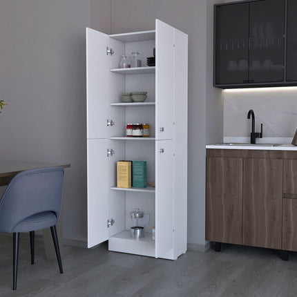 12" White Wood Pantry Or Storage Closet