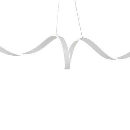 White Metal LED Dimmable Chandelier