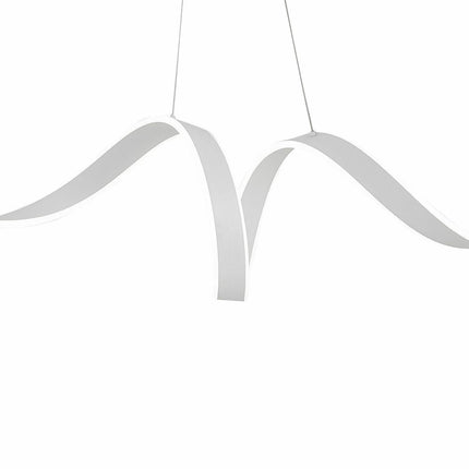White Metal LED Dimmable Chandelier