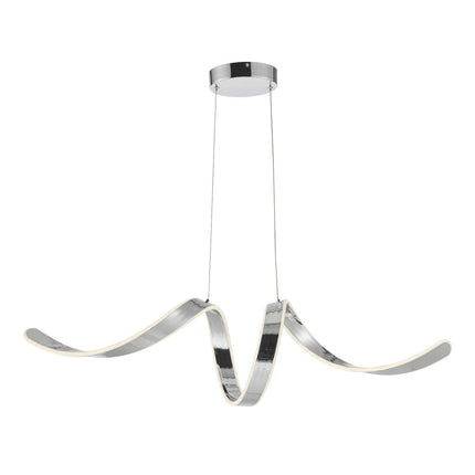 Silver Metal LED Dimmable Smart Enabled Chandelier