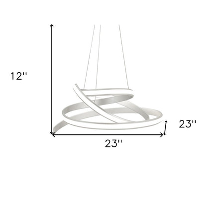 Silver Metal LED Dimmable Chandelier