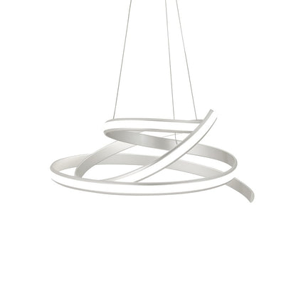 Silver Metal LED Dimmable Smart Enabled Chandelier