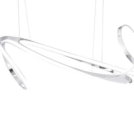 Silver Metal LED Dimmable Chandelier
