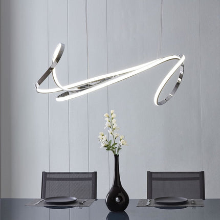 Silver Metal LED Dimmable Smart Enabled Chandelier