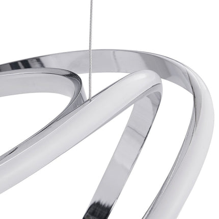 Silver Metal LED Dimmable Smart Enabled Chandelier