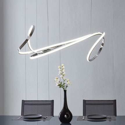 Silver Metal LED Dimmable Smart Enabled Chandelier